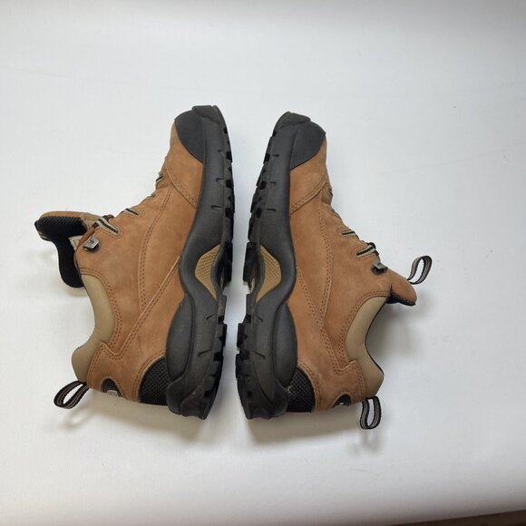 Y2K North Face Hiking Boots Nubuck Brown Leather Shoes Lace Low Women's Sz 9 - Picture 11 of 13